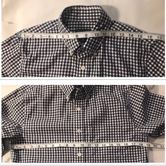 Abercrombie & fitch mens dark navy gingham shirt - Picture 5 of 8